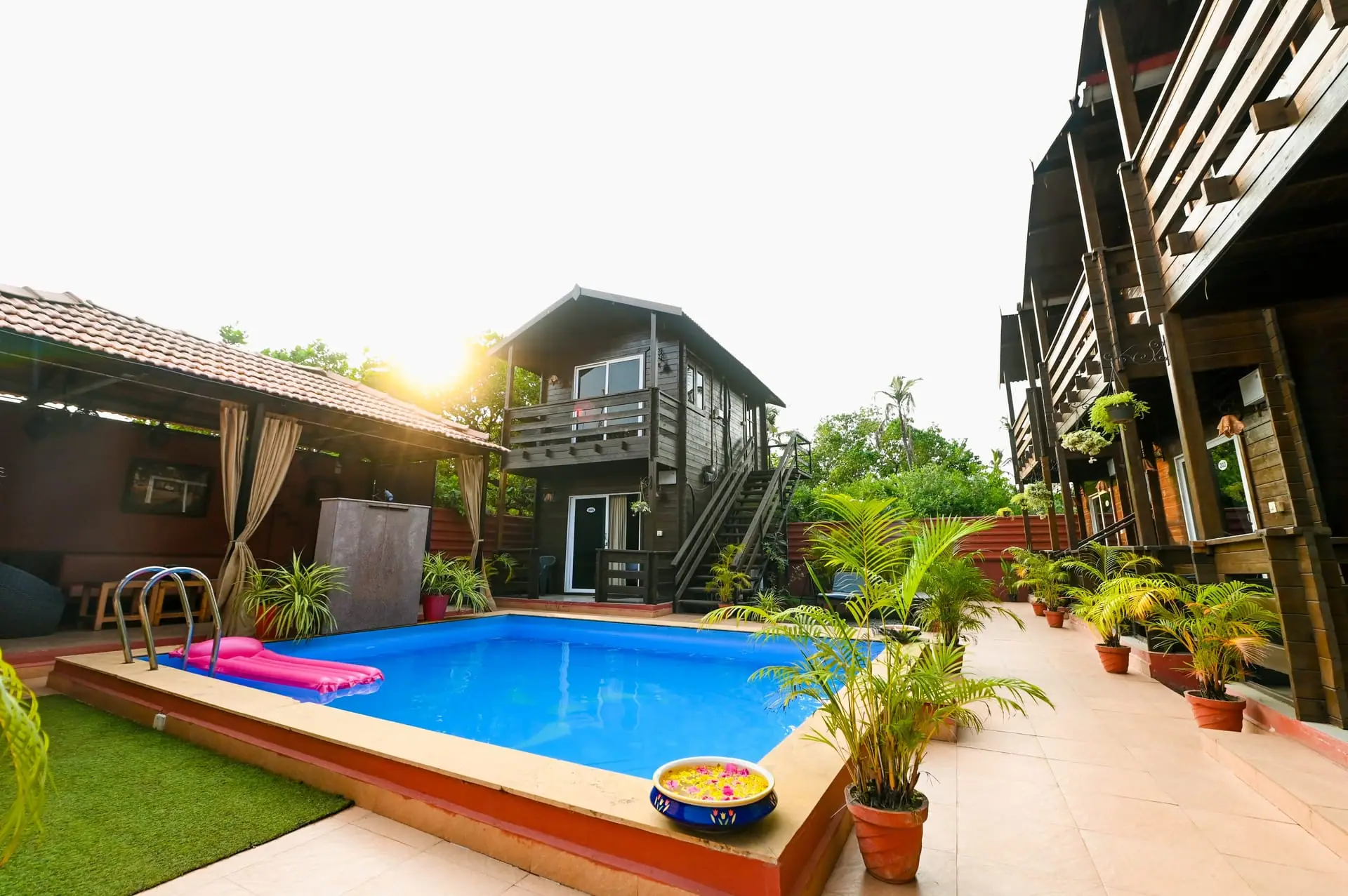 The Plix Resort - Morjim — 10 bedroom luxury bungalow in Morjim, North Goa with swimming pool (shared)